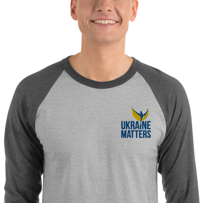 Raglan Shirt - Embroidered Ukraine Matters Logo