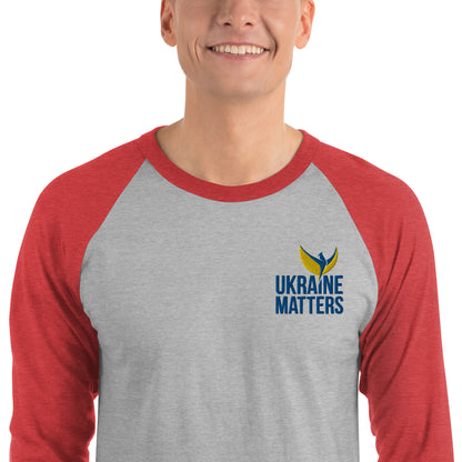 Raglan Shirt - Embroidered Ukraine Matters Logo