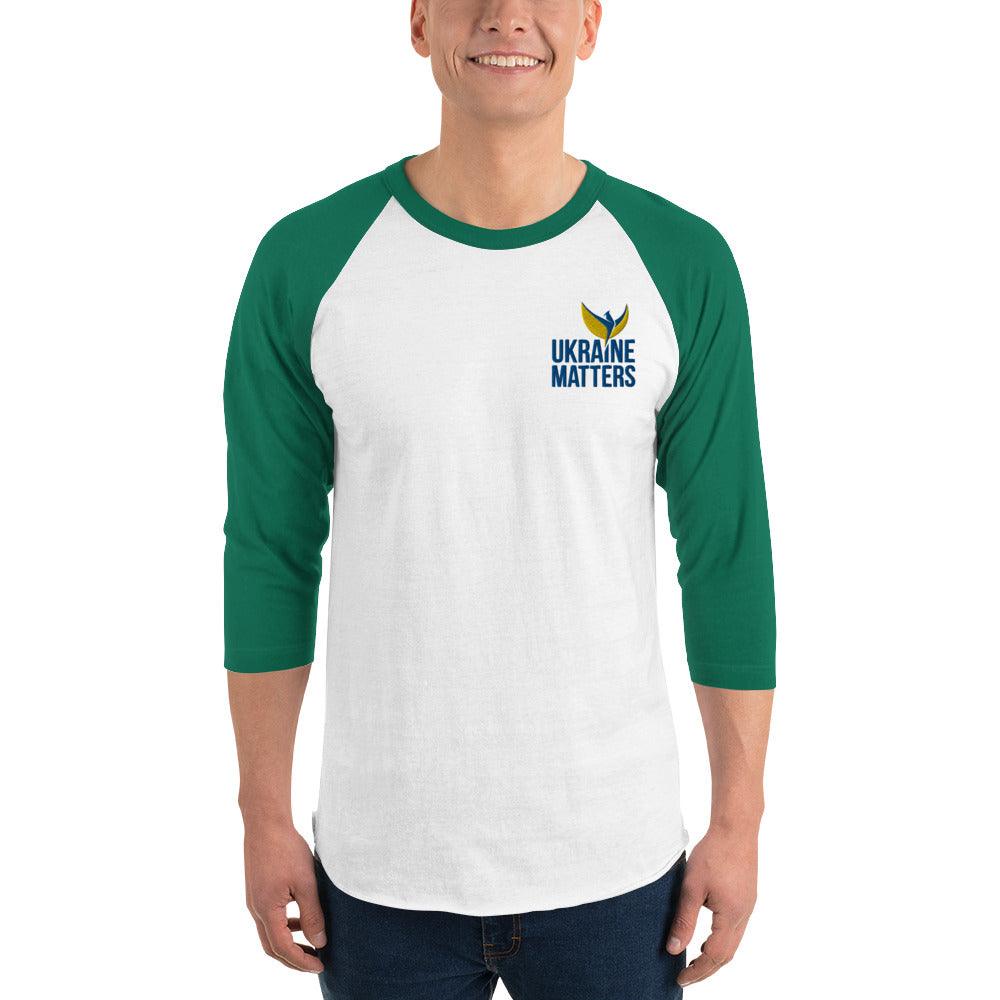 Raglan Shirt - Embroidered Ukraine Matters Logo