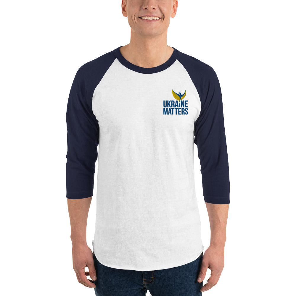 Raglan Shirt - Embroidered Ukraine Matters Logo