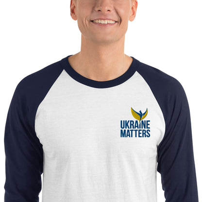 Raglan Shirt - Embroidered Ukraine Matters Logo