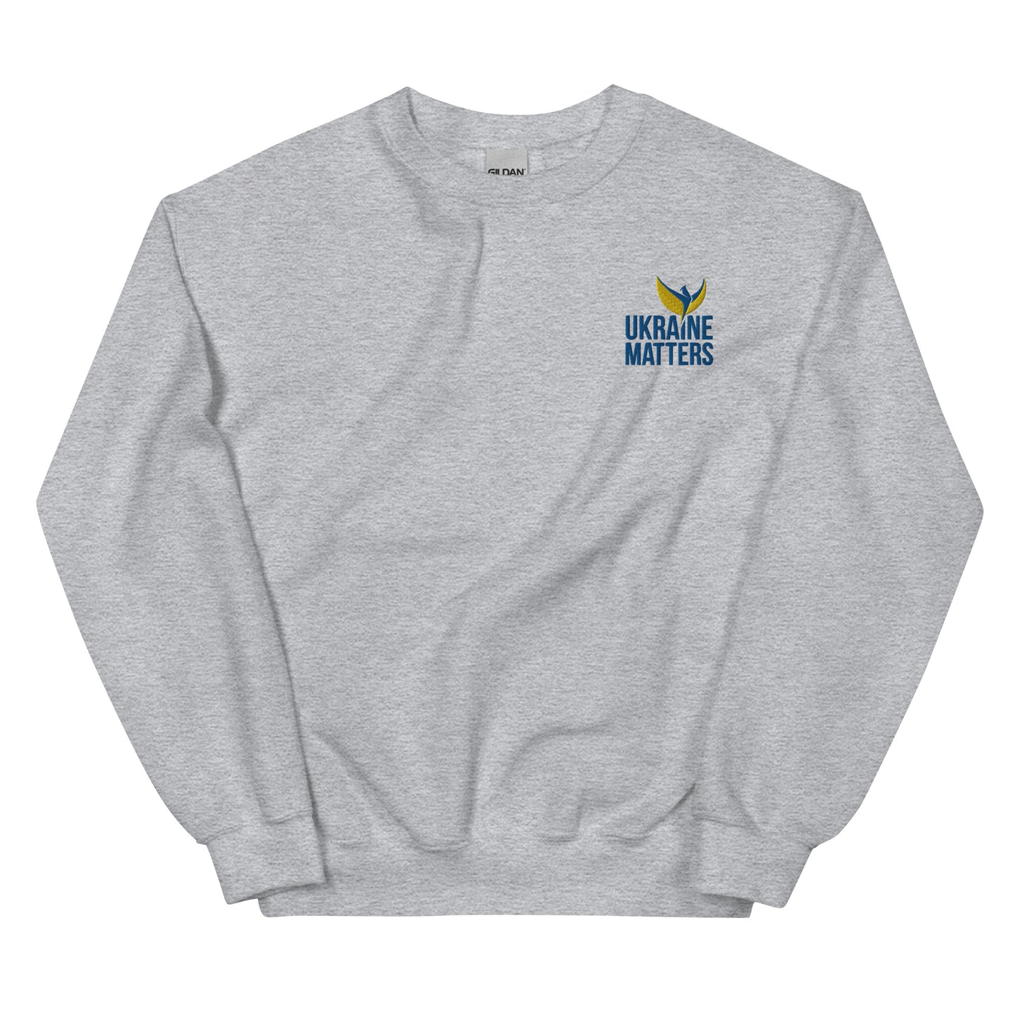 Unisex Sweatshirt - Embroidered Ukraine Matters Logo