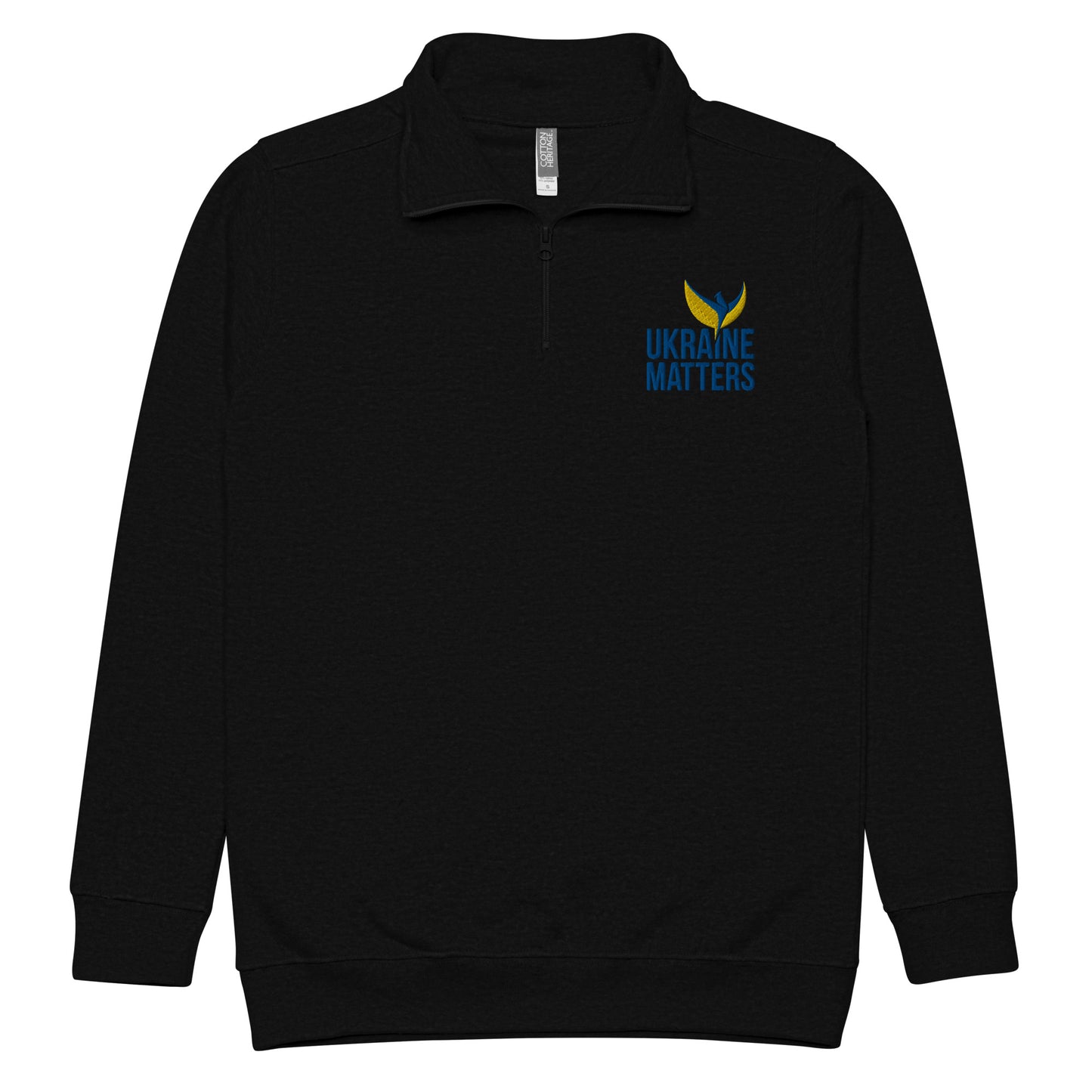 Unisex Fleece Pullover - Embroidered Ukraine Matters Logo