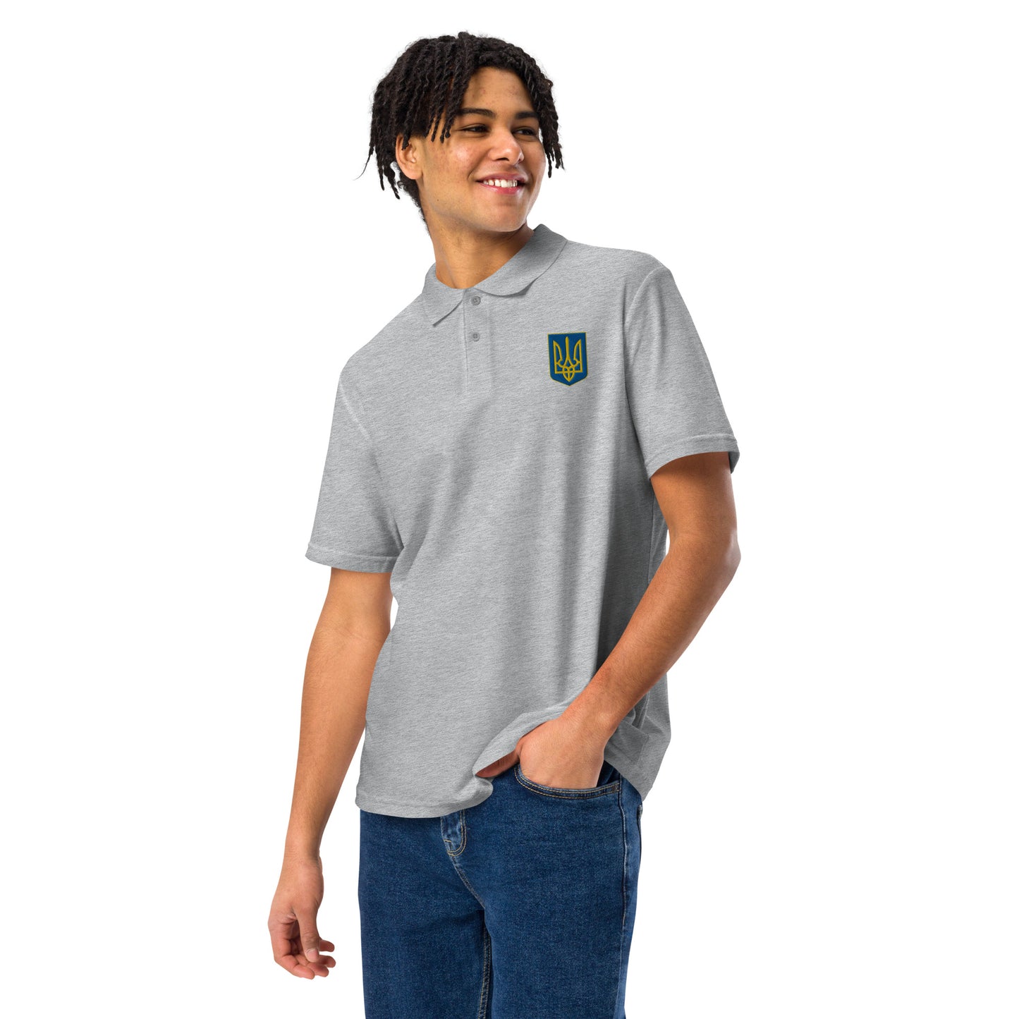 Unisex Polo Shirt - Embroidered Trident