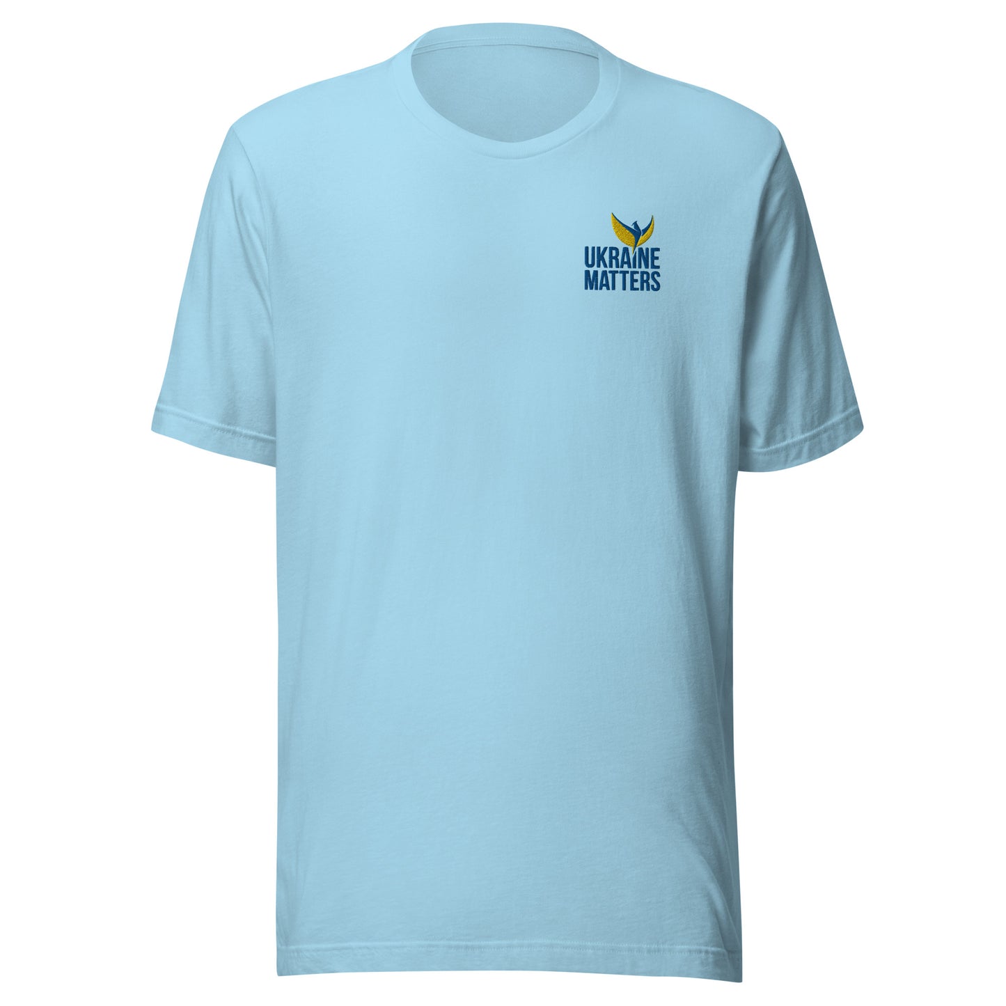 Unisex T-shirt - Embroidered Ukraine Matters Logo