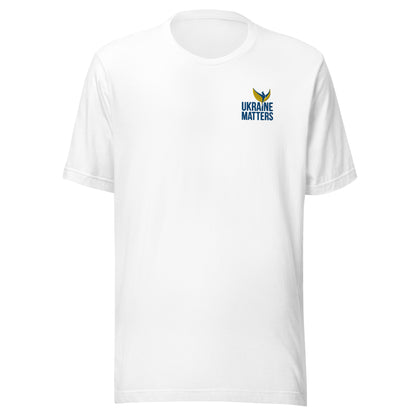 Unisex T-shirt - Embroidered Ukraine Matters Logo