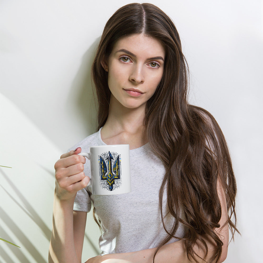 White Glossy Mug - Alternative Trident