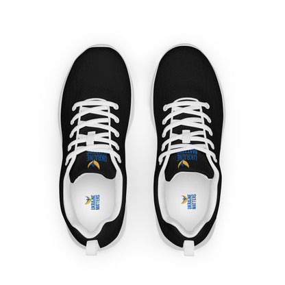 Women’s Black Athletic Shoes - Ukraine Matters Logo