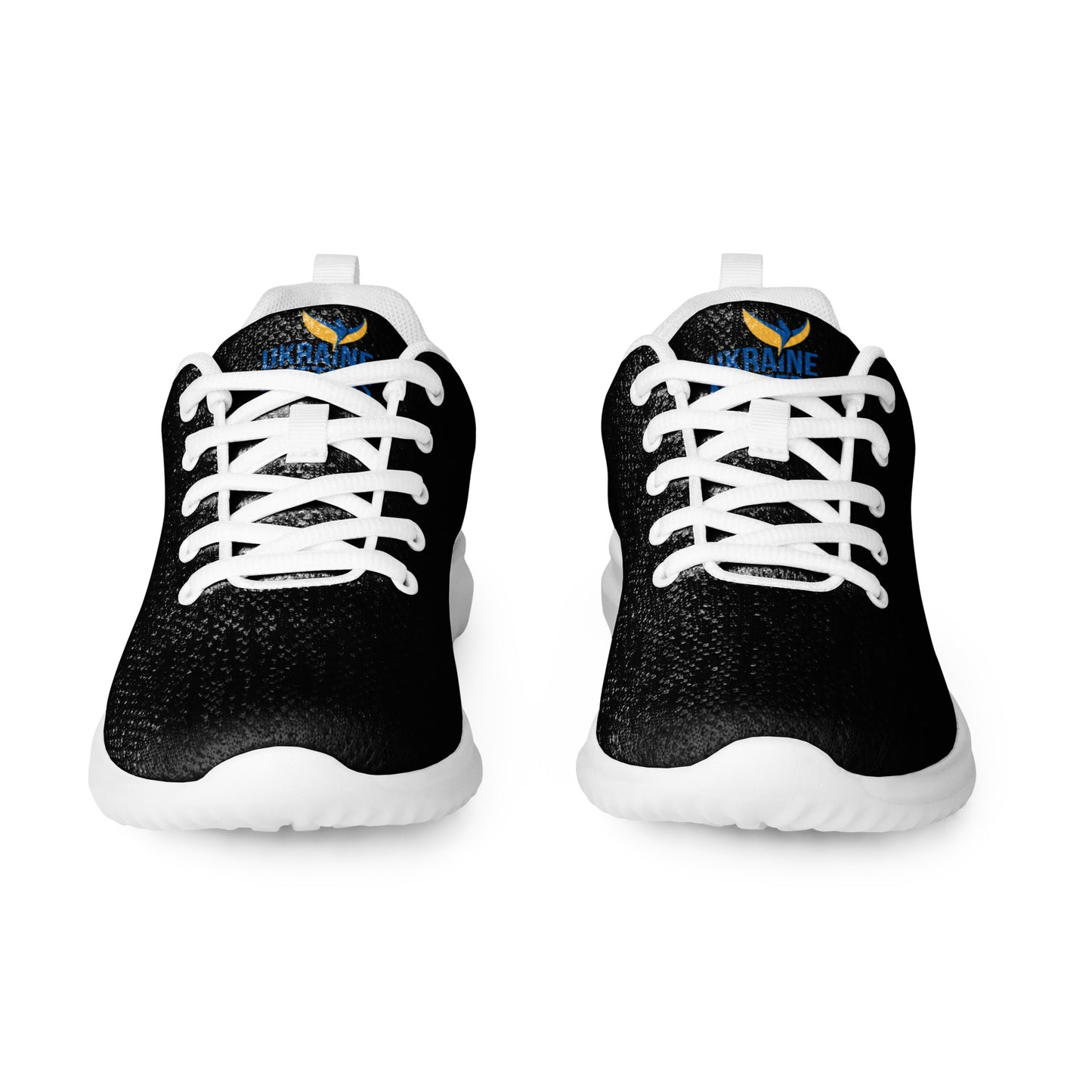 Women’s Black Athletic Shoes - Ukraine Matters Logo