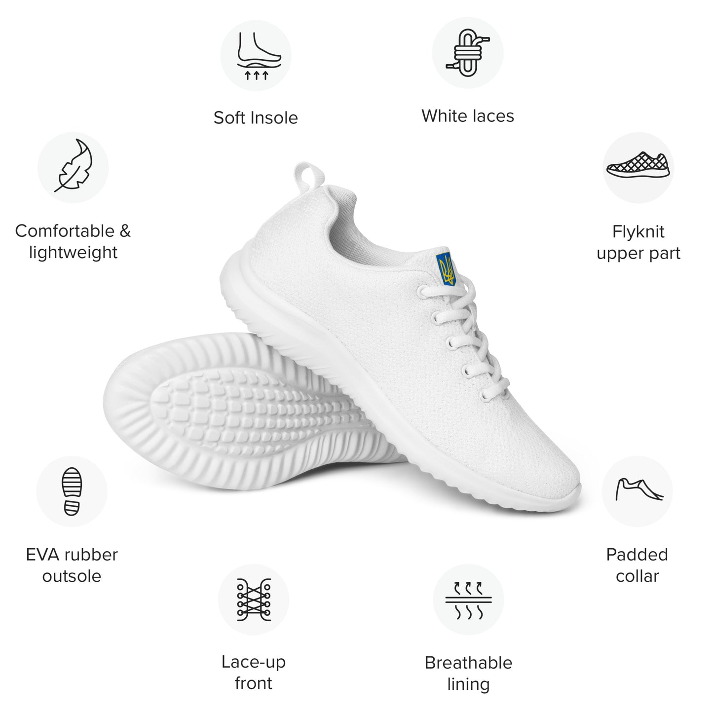 Women’s White Athletic Shoes - Trident