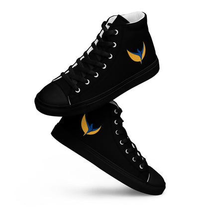 Women’s High Top Black Canvas Shoes - Phoenix