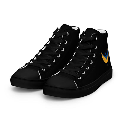 Women’s High Top Black Canvas Shoes - Phoenix