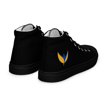 Women’s High Top Black Canvas Shoes - Phoenix