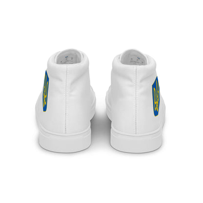 Women’s High Top White Canvas Shoes - Trident