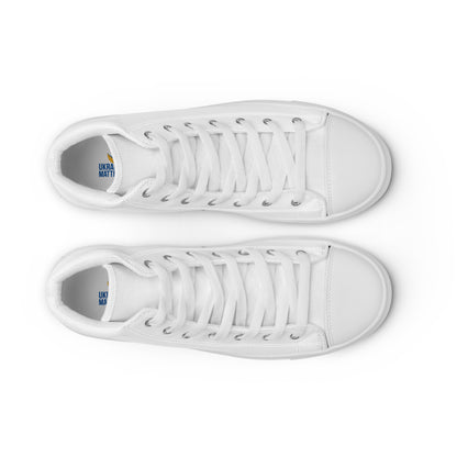 Women’s High Top White Canvas Shoes - Trident