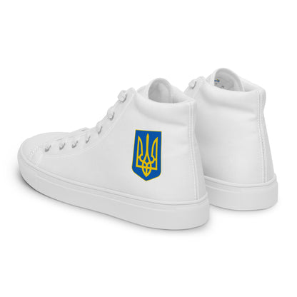 Women’s High Top White Canvas Shoes - Trident