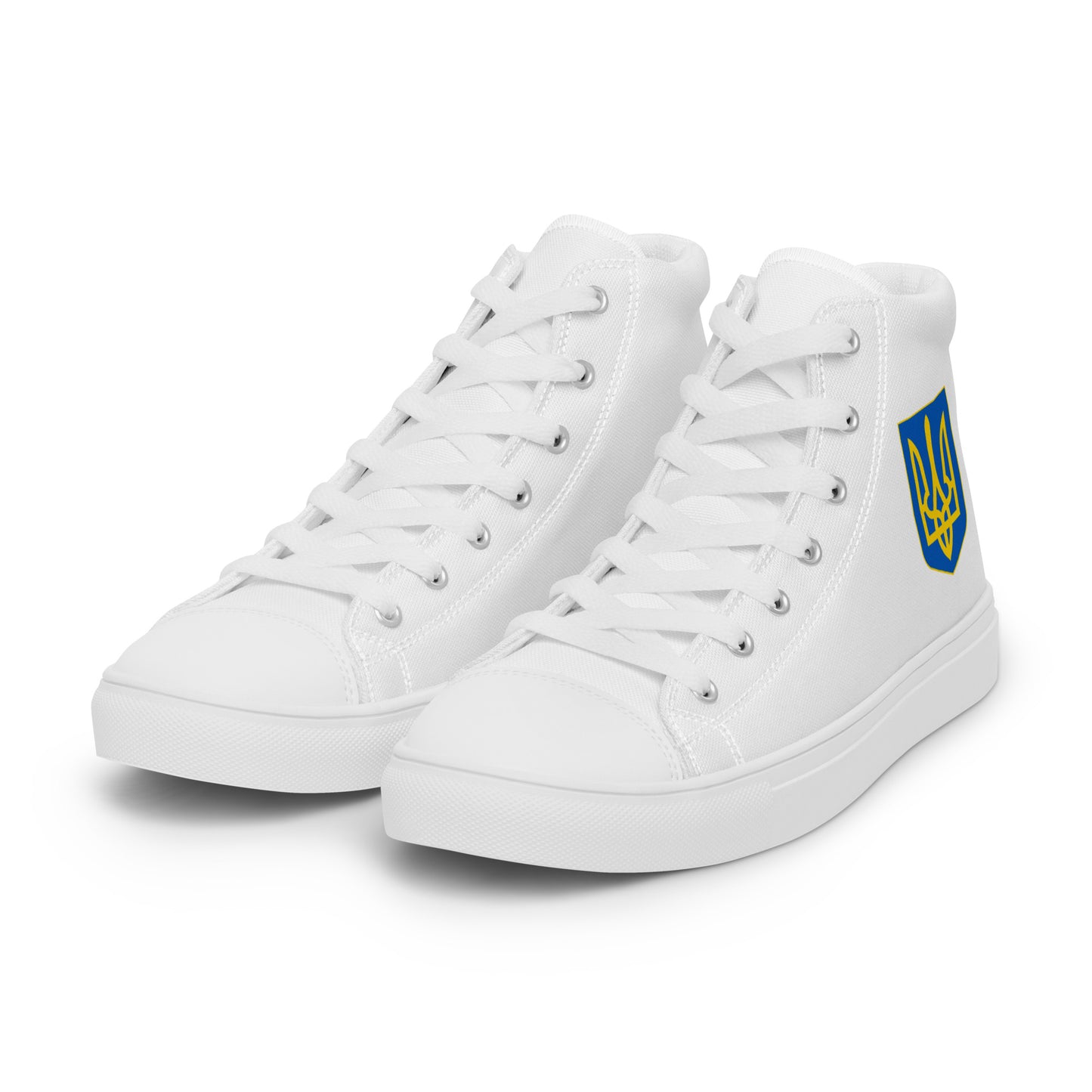 Women’s High Top White Canvas Shoes - Trident