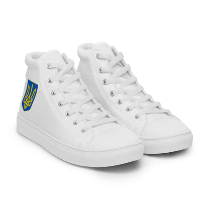 Women’s High Top White Canvas Shoes - Trident