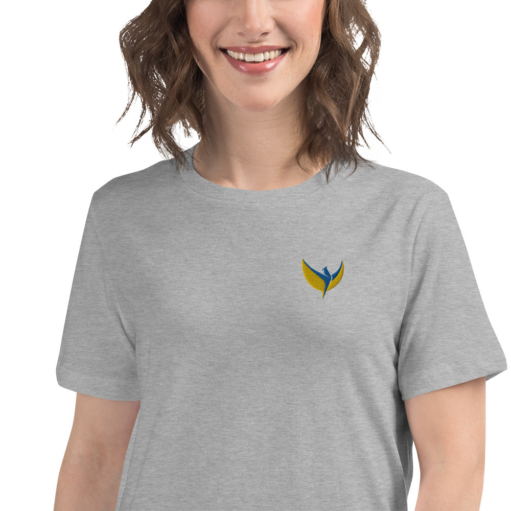 Women's Relaxed T-Shirt - Embroidered Phoenix