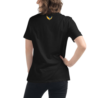 Women's Relaxed T-Shirt - Embroidered Ukraine Matters Logo