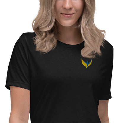 Women's Relaxed T-Shirt - Embroidered Phoenix