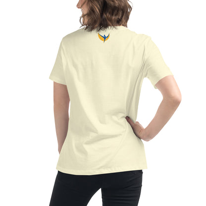 Women's Relaxed T-Shirt - Embroidered Ukraine Matters Logo