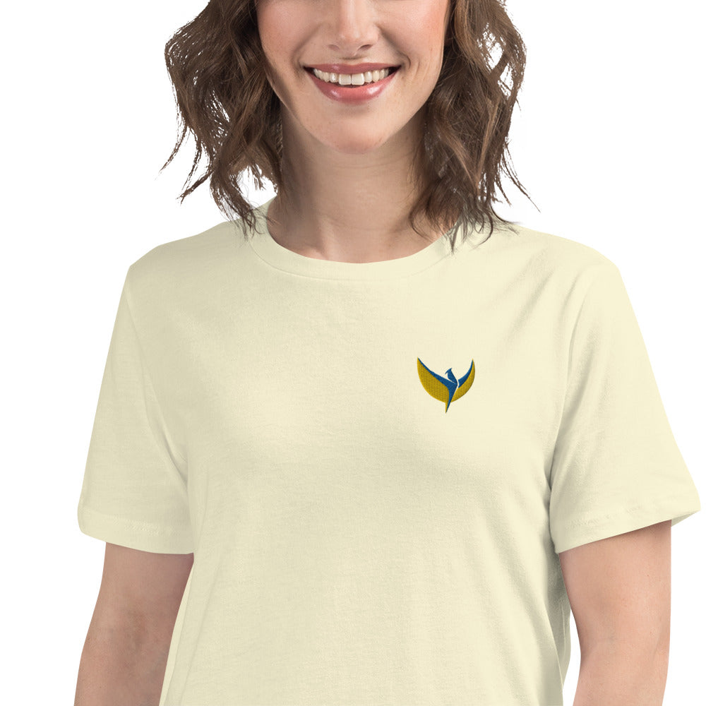 Women's Relaxed T-Shirt - Embroidered Phoenix