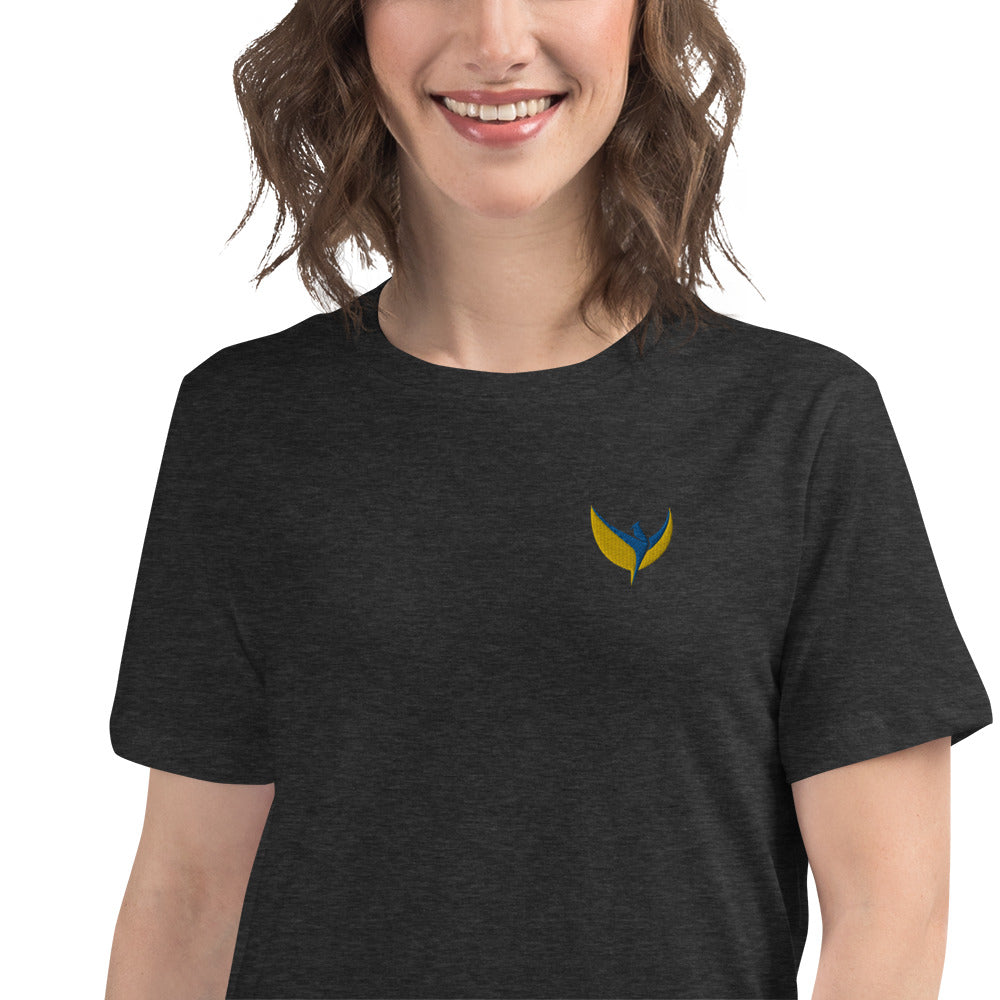 Women's Relaxed T-Shirt - Embroidered Phoenix