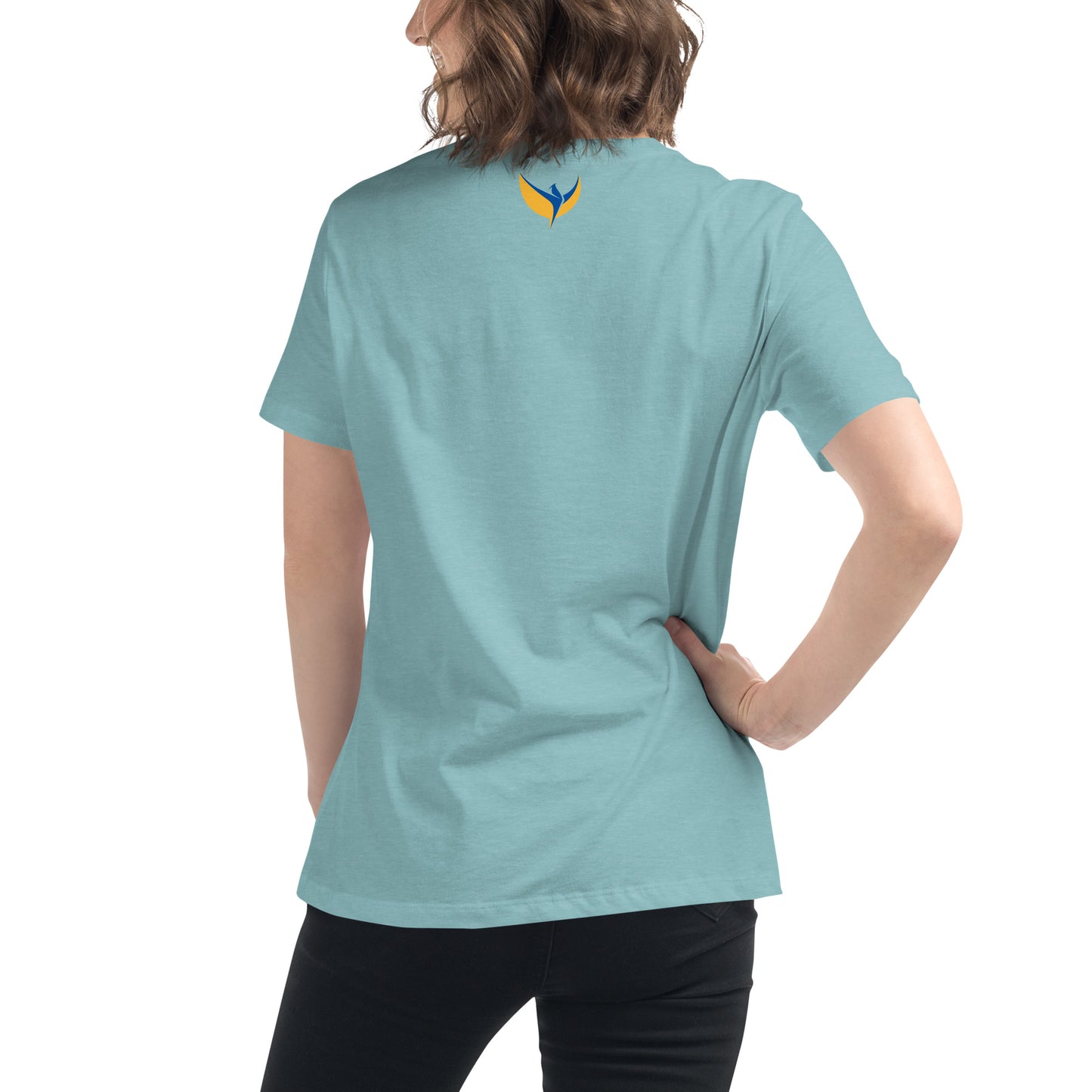 Women's Relaxed T-Shirt - Embroidered Ukraine Matters Logo