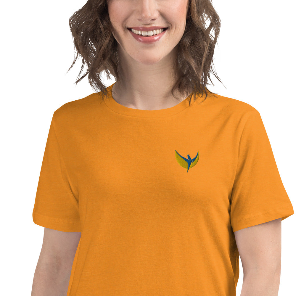 Women's Relaxed T-Shirt - Embroidered Phoenix