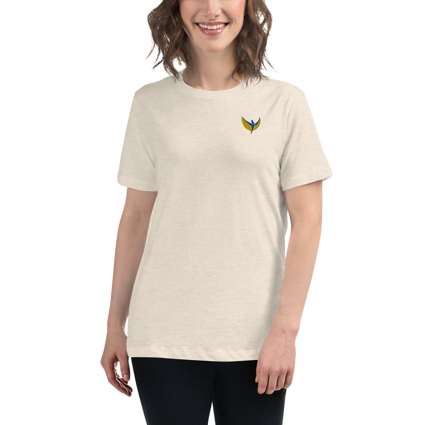 Women's Relaxed T-Shirt - Embroidered Phoenix