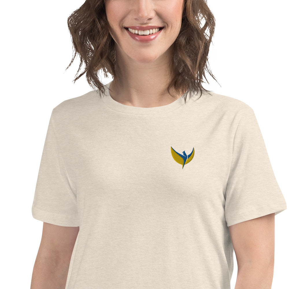 Women's Relaxed T-Shirt - Embroidered Phoenix