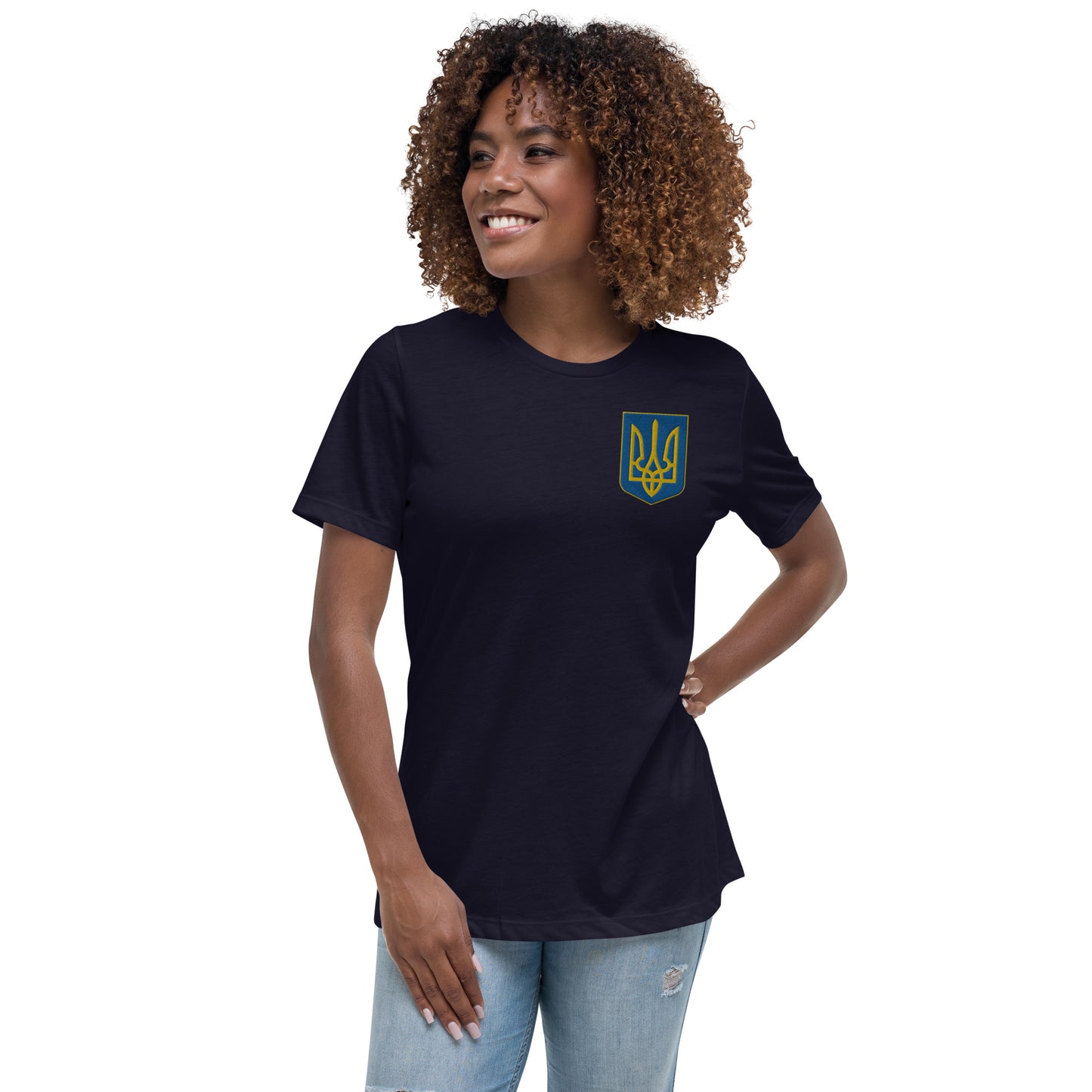 Women's Relaxed T-Shirt - Embroidered Trident