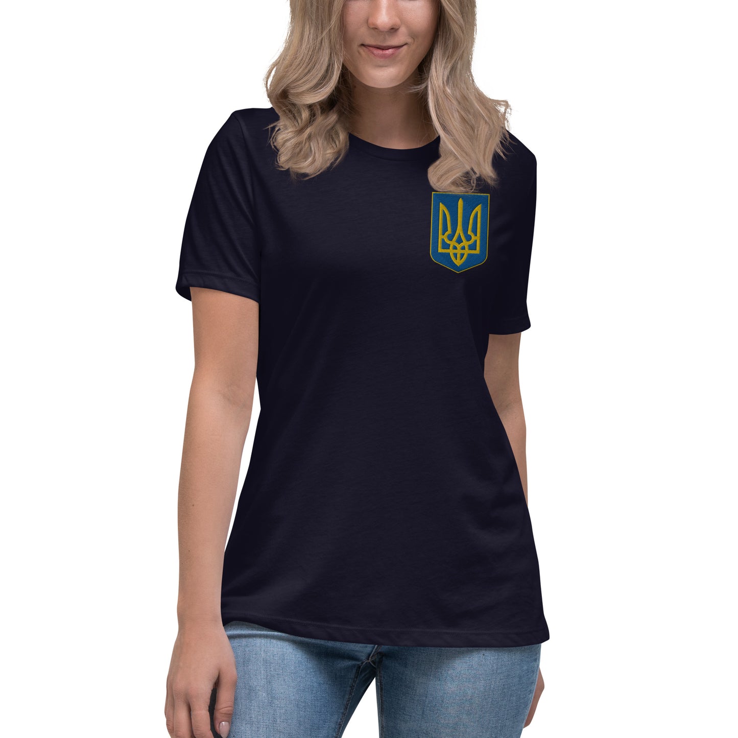 Women's Relaxed T-Shirt - Embroidered Trident