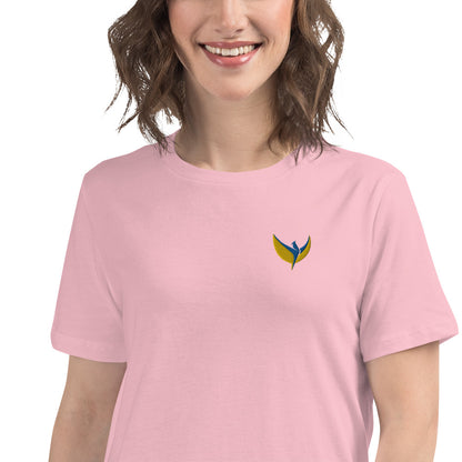 Women's Relaxed T-Shirt - Embroidered Phoenix