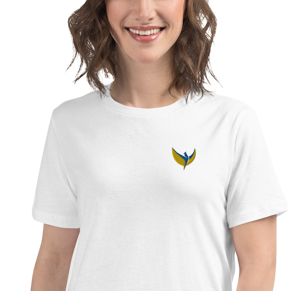 Women's Relaxed T-Shirt - Embroidered Phoenix