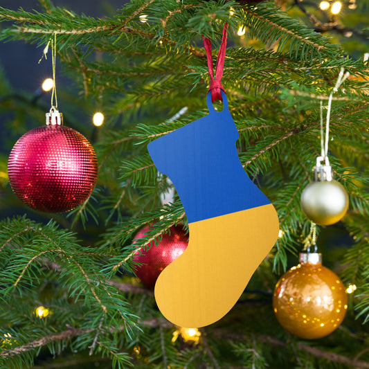 Wooden Ornaments - Ukrainian Colors