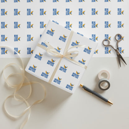 Wrapping Paper Sheets - Ukraine Matters Logo