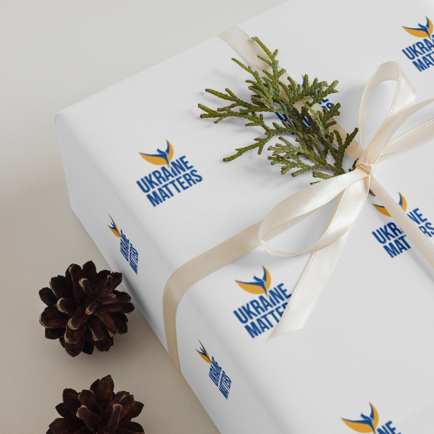 Wrapping Paper Sheets - Ukraine Matters Logo