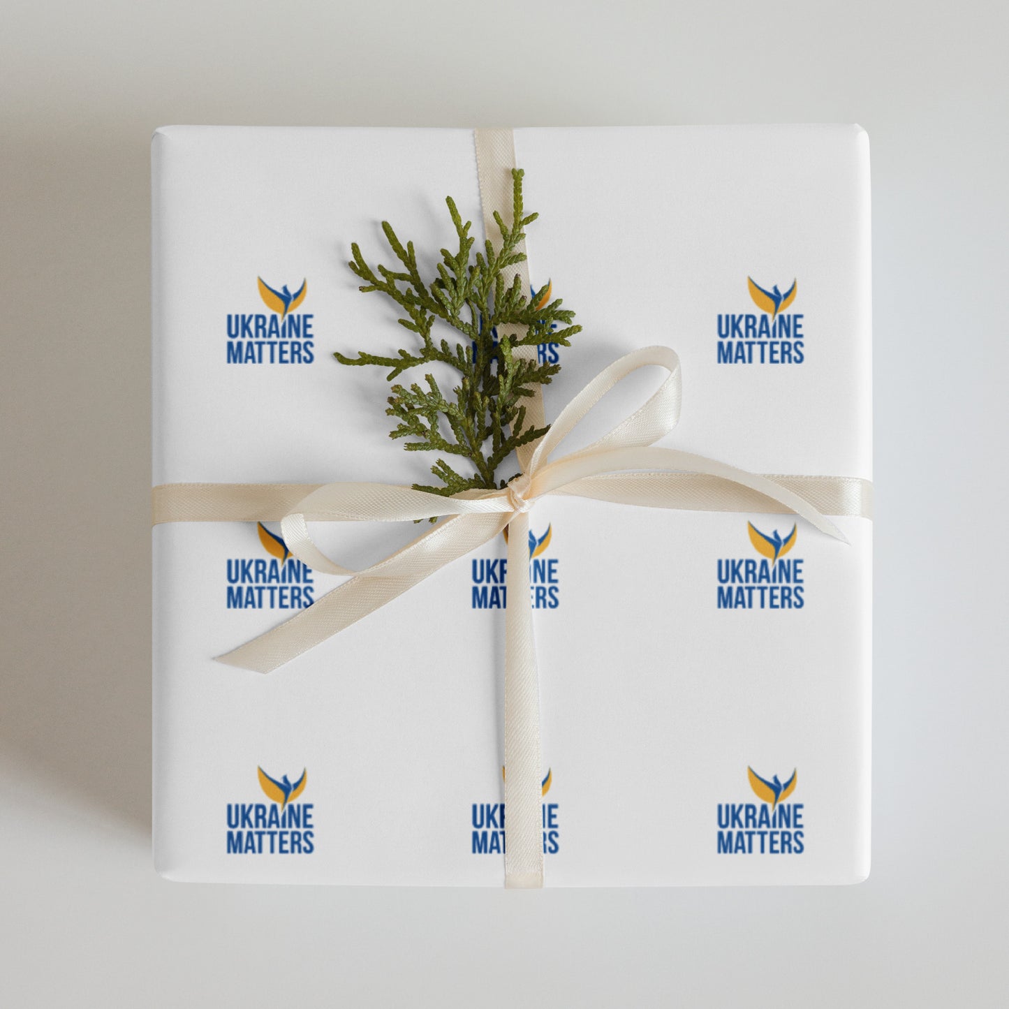 Wrapping Paper Sheets - Ukraine Matters Logo