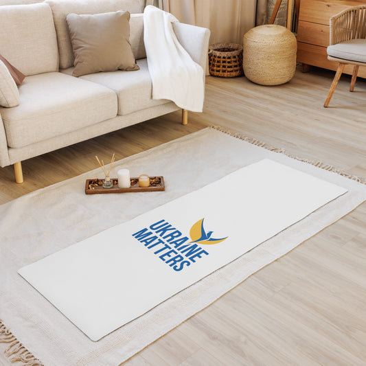 Yoga Mat - Ukraine Matters Logo