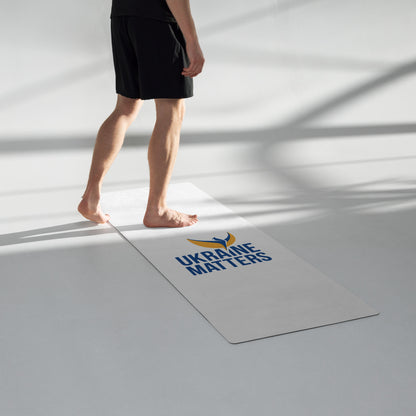 Yoga Mat - Ukraine Matters Logo