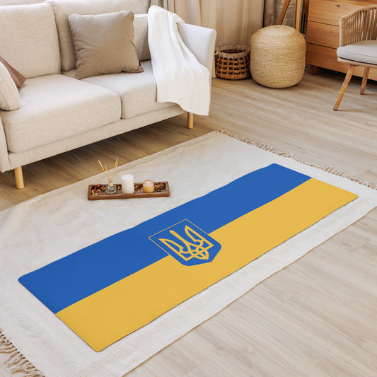 Yoga Mat - Single Trident & Flag